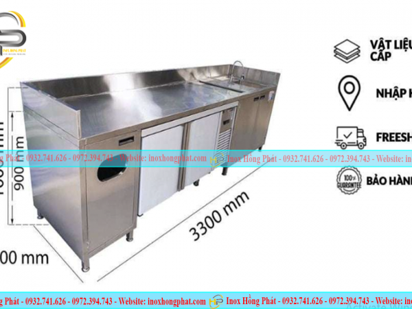 Tủ pha chế inox